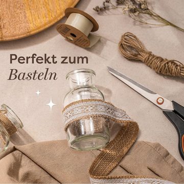 Praknu Tischvase 12 Mini Glasvasen 10cm Tischdeko Hochzeit (Set)