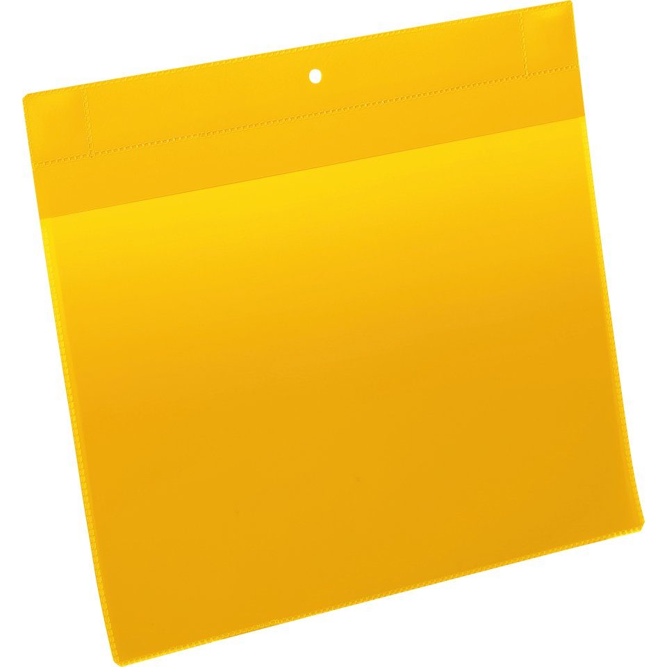 König Werbeanlagen Montagezubehör DURABLE Magnet-Kennzeichnungstasche, Querformat, 10/VE A4, gelb/transparent