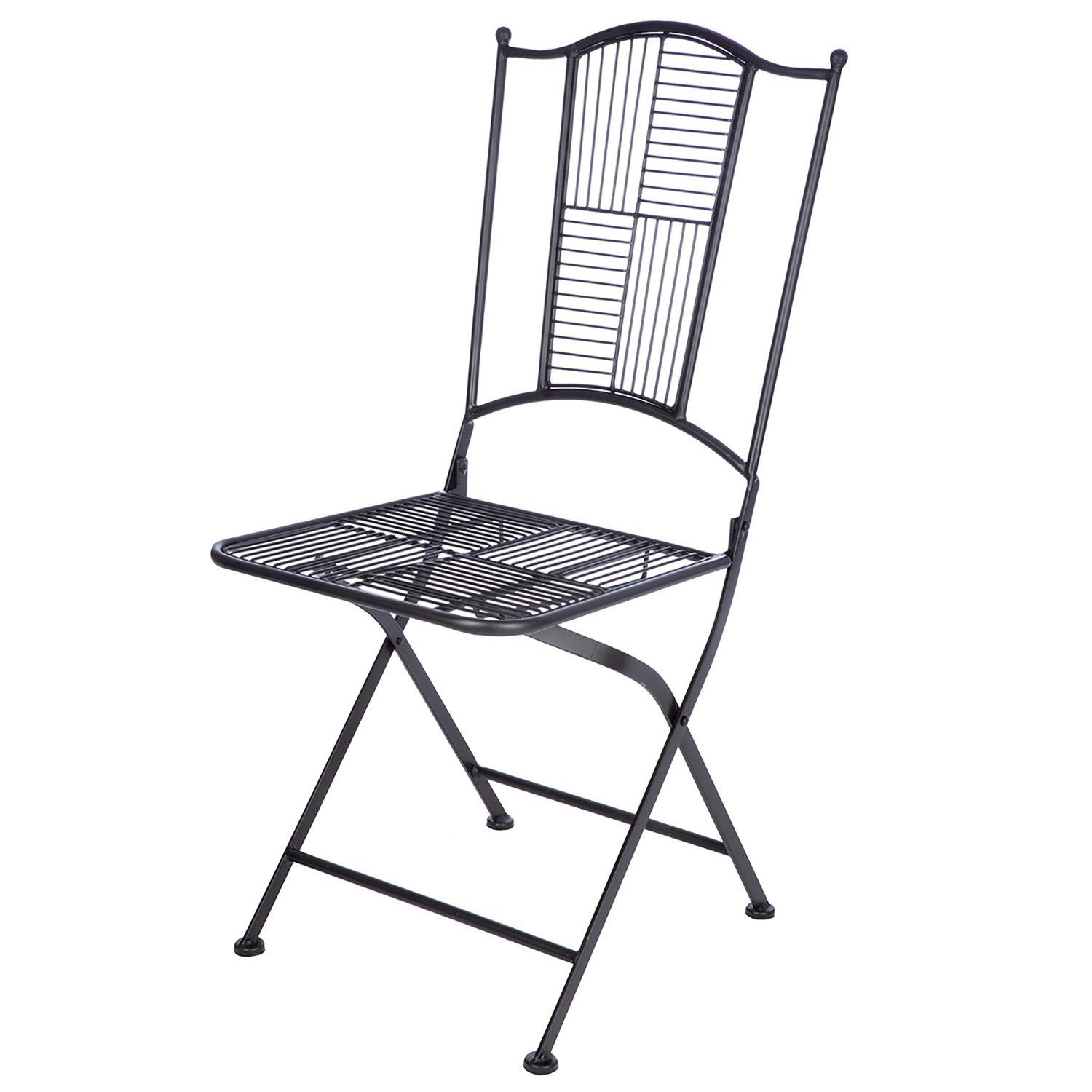 GILDE Balkonset 3-teiliges Bistroset GÖTEBORG - schwarz - Metall - Höhe 70cm x Ø 60cm, (1x Bistroset, Kleinmöbel-Set - Cafe-Set), Bistro-Sitzgruppe - Sitzgruppe