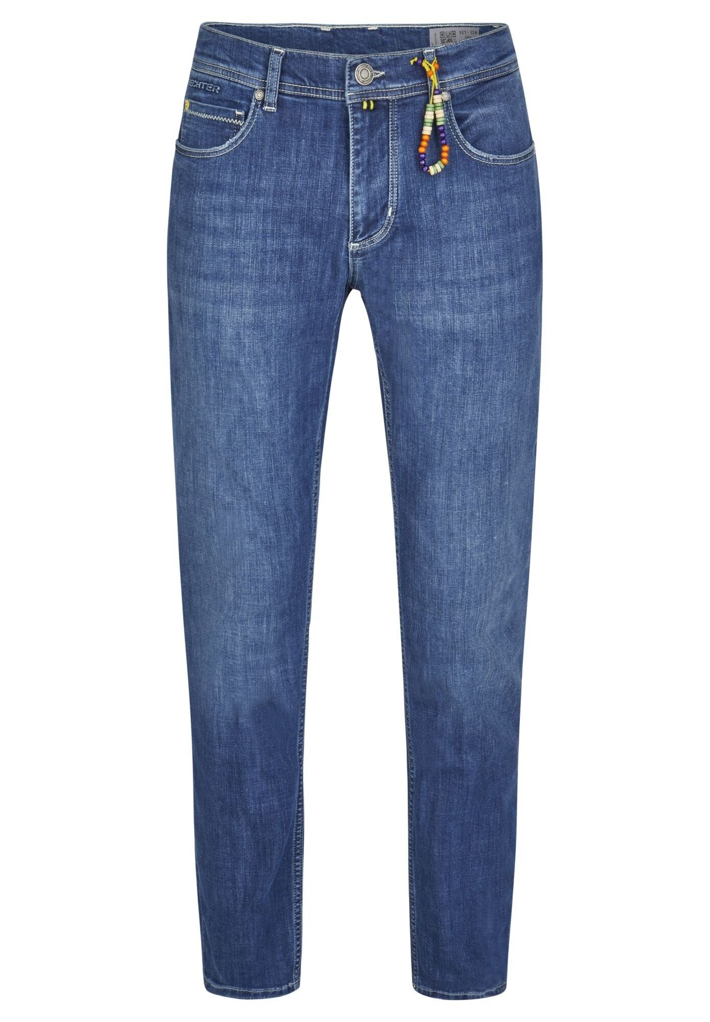 HECHTER PARIS Straight-Jeans im Stone-Washed-Look blue steel
