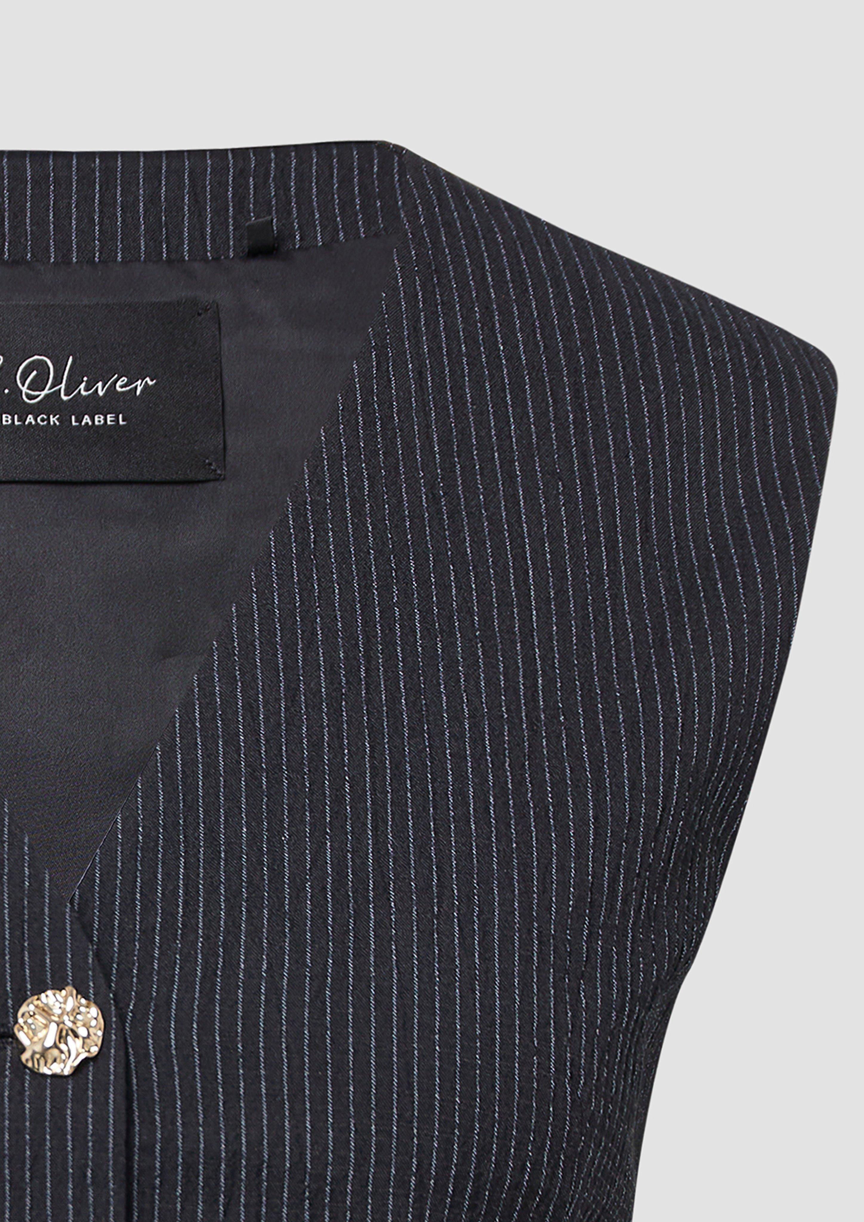s.Oliver BLACK LABEL Strickweste Taillierte Slim-Fit-Weste günstig online kaufen