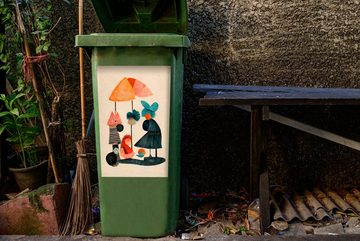 MuchoWow Wandsticker Kinder - Pastell - Vintage - Farben (1 St), Mülleimer-aufkleber, Mülltonne, Sticker, Container, Abfalbehälter