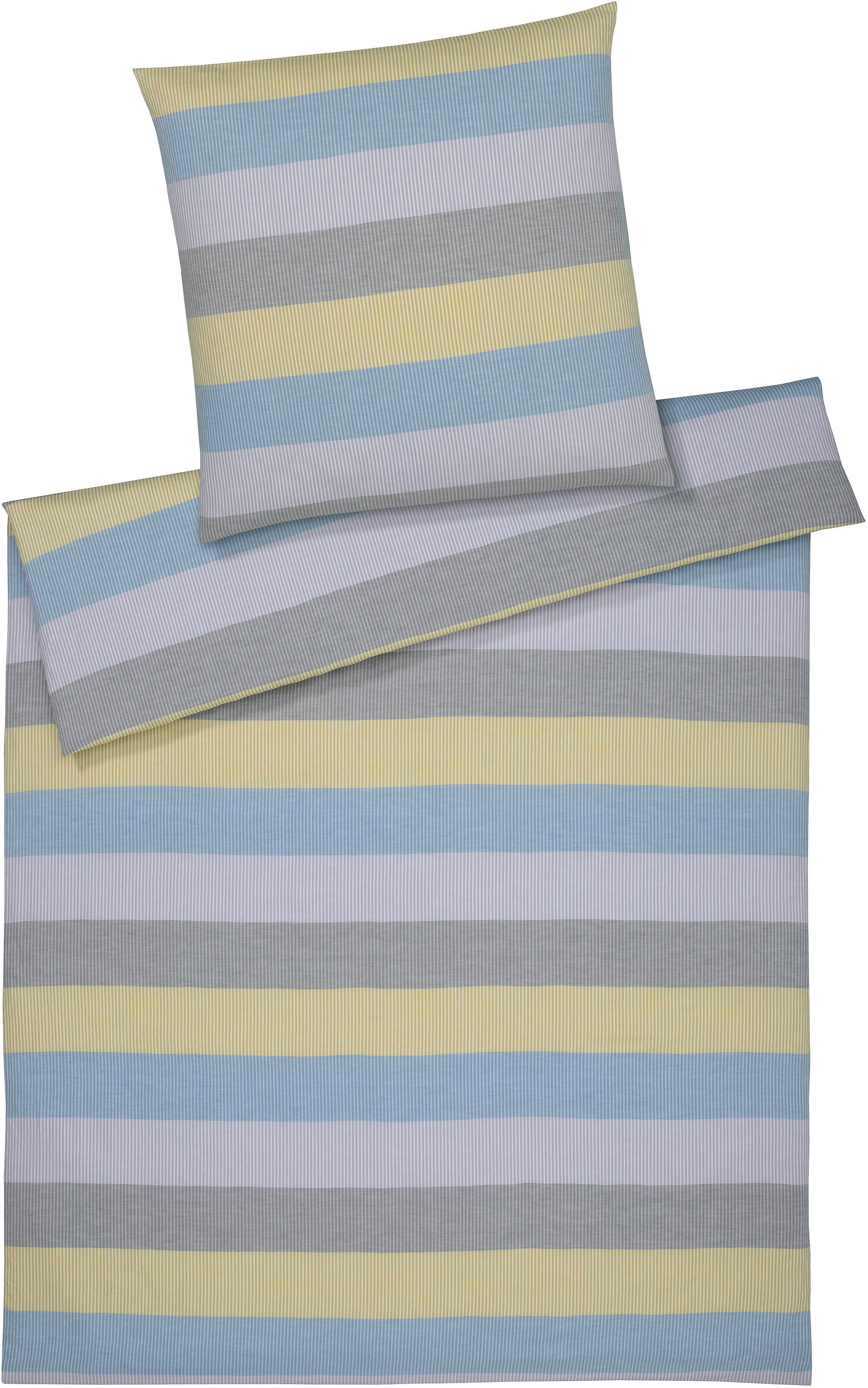 Elegante Bettwäsche Glee, Halbleinen, 2 teilig, angenehmes Hautgefühl