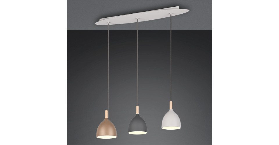 TRIO Leuchten LED Pendelleuchte Trio Pendelleuchte Jerano 90x20 cm multicolor E27, Ohne Leuchtmittel, Nicht dimmbar ohne Bewegungsmelder