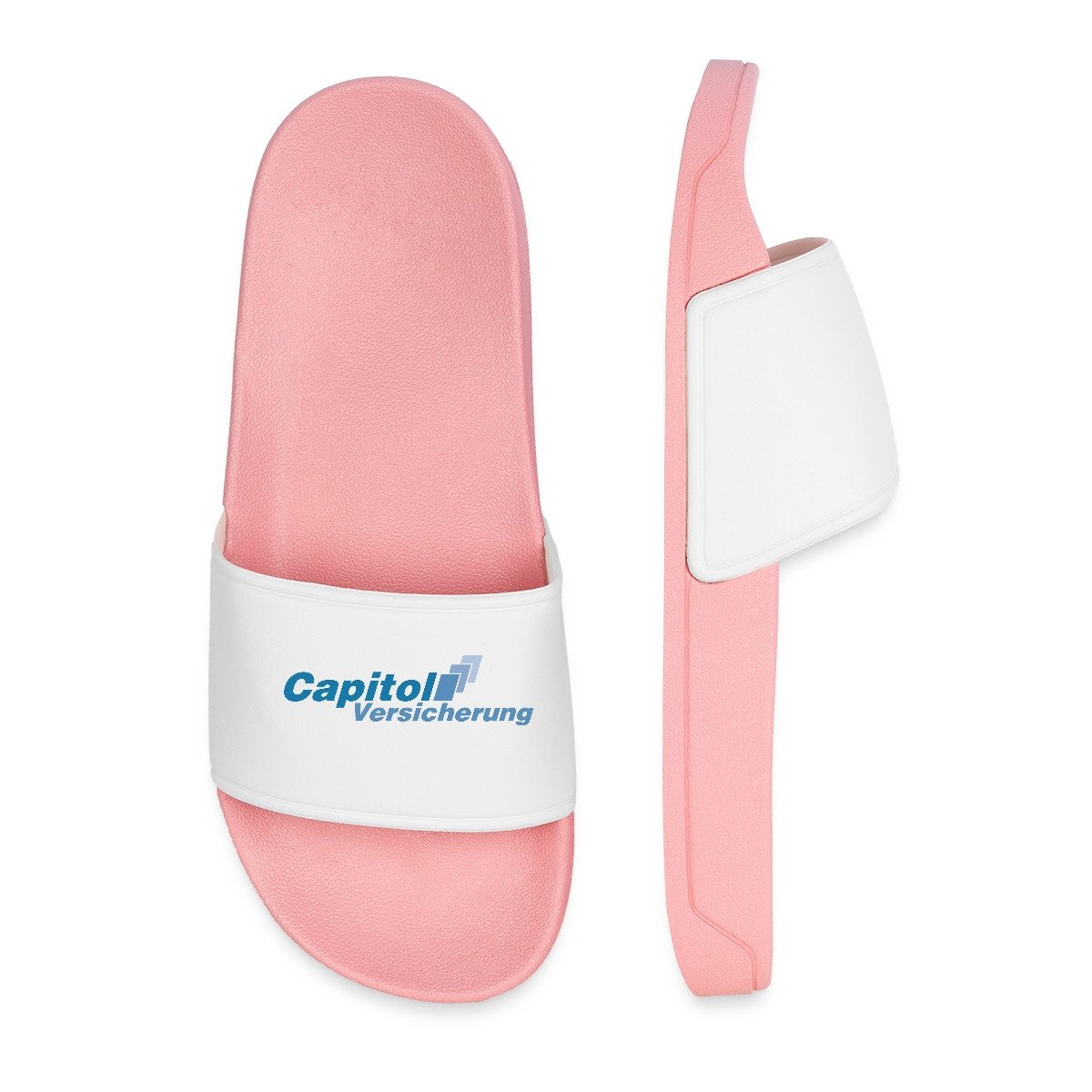 Spreadshirt Stromberg Logo Capitol Versicherung Badelatschen Herren Badesch günstig online kaufen