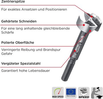 kwb Bohrer- und Bitset Speed Forstnerbohrer 45 mm SB, SPEED Forstnerbohrer ø 45 mm aus vergütetem Spezialstahl mit präzi