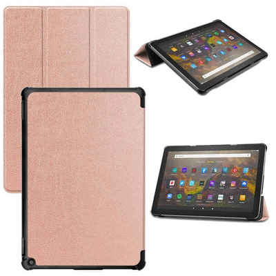 Wigento Tablet-Hülle Für Amazon Fire HD 10 / 10 Plus 2021 Tablet Tasche 3 folt Wake UP Smart Cover Etuis