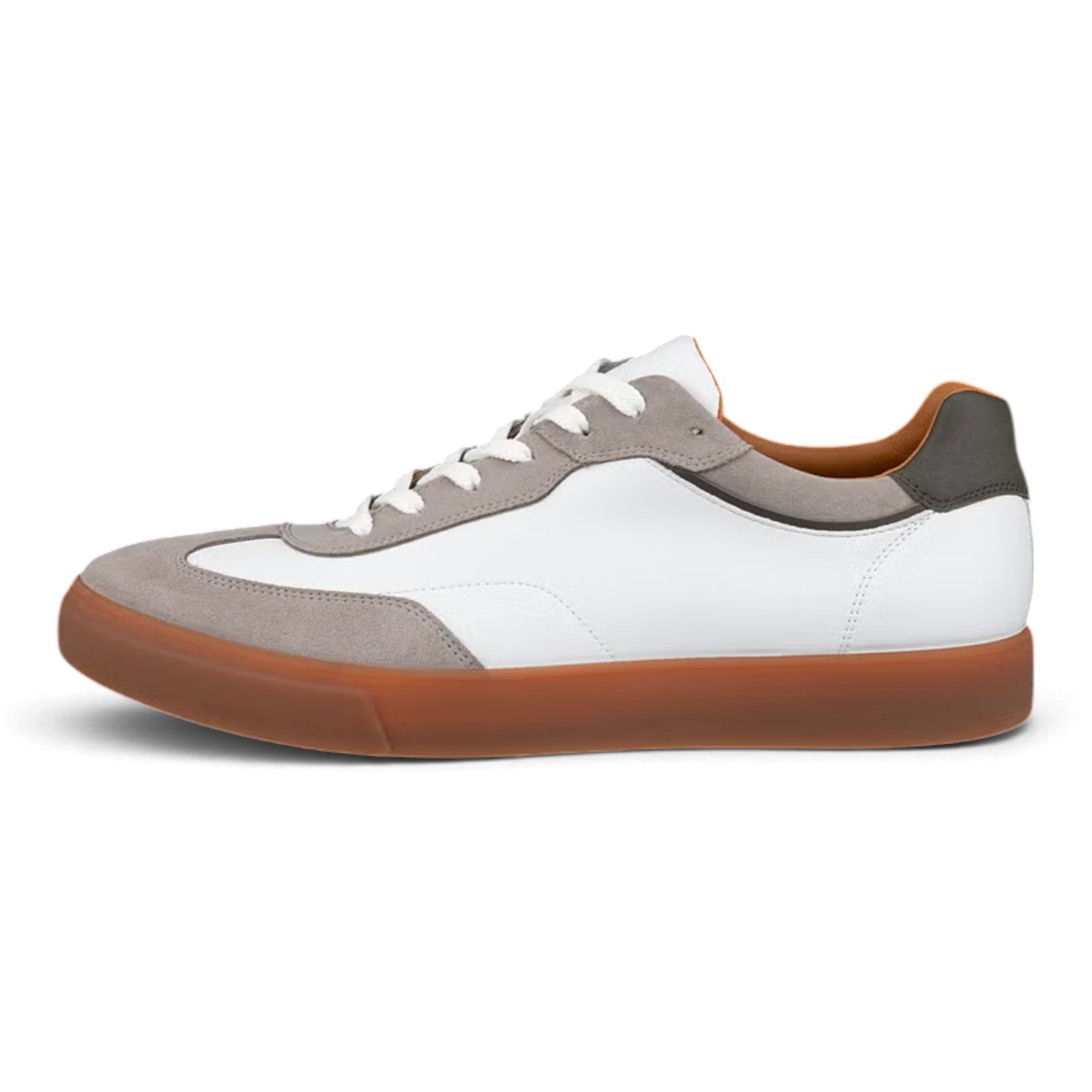 Ecco Soft 10 (Premium-Leder) 2026 weiss/dunkelbeige Herren Sneaker