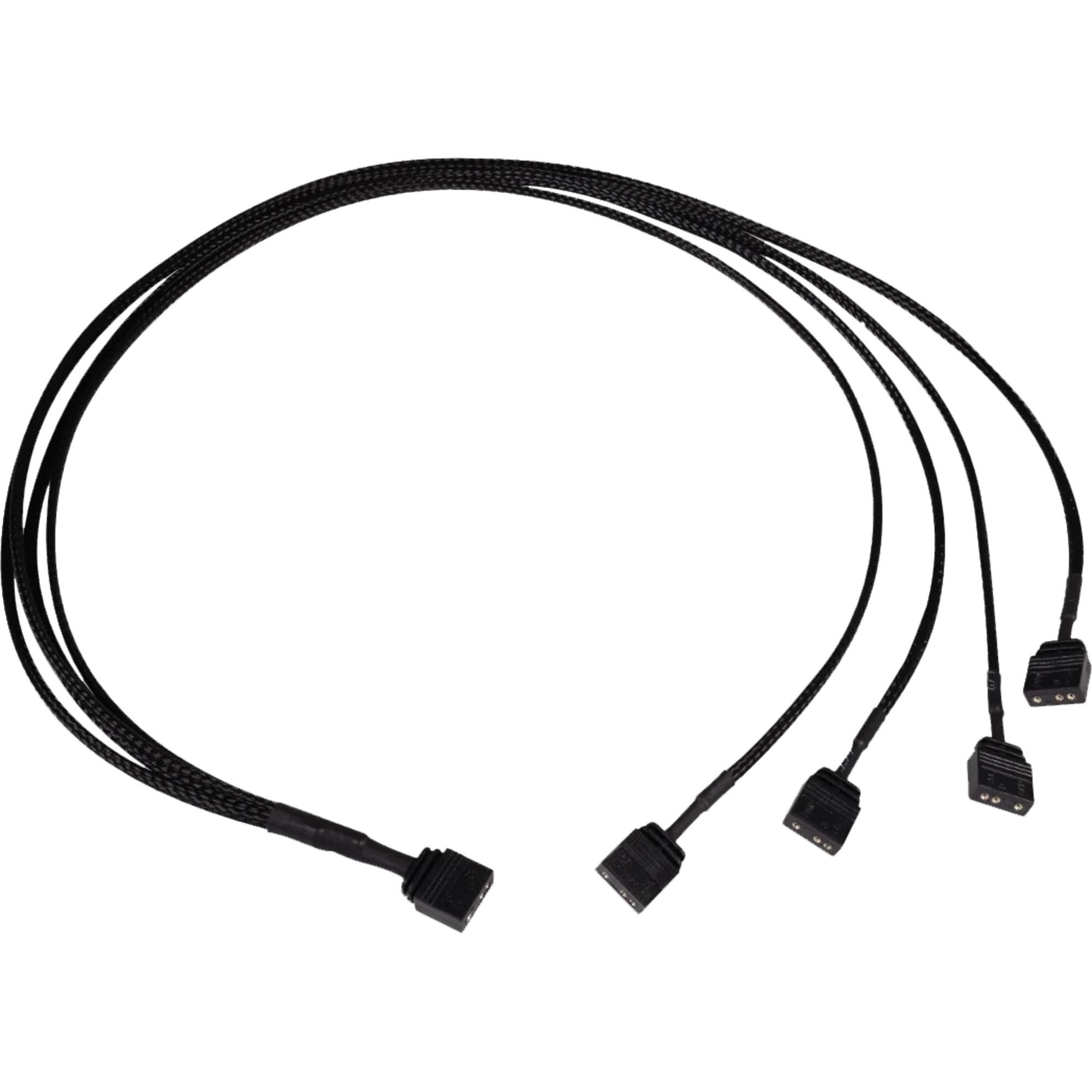AlphaCool CPU Kühler YKabelsplitter aRGB 3Pin auf 4x 3Pin, 60cm, Anschlüsse 1x 3PinLüfter