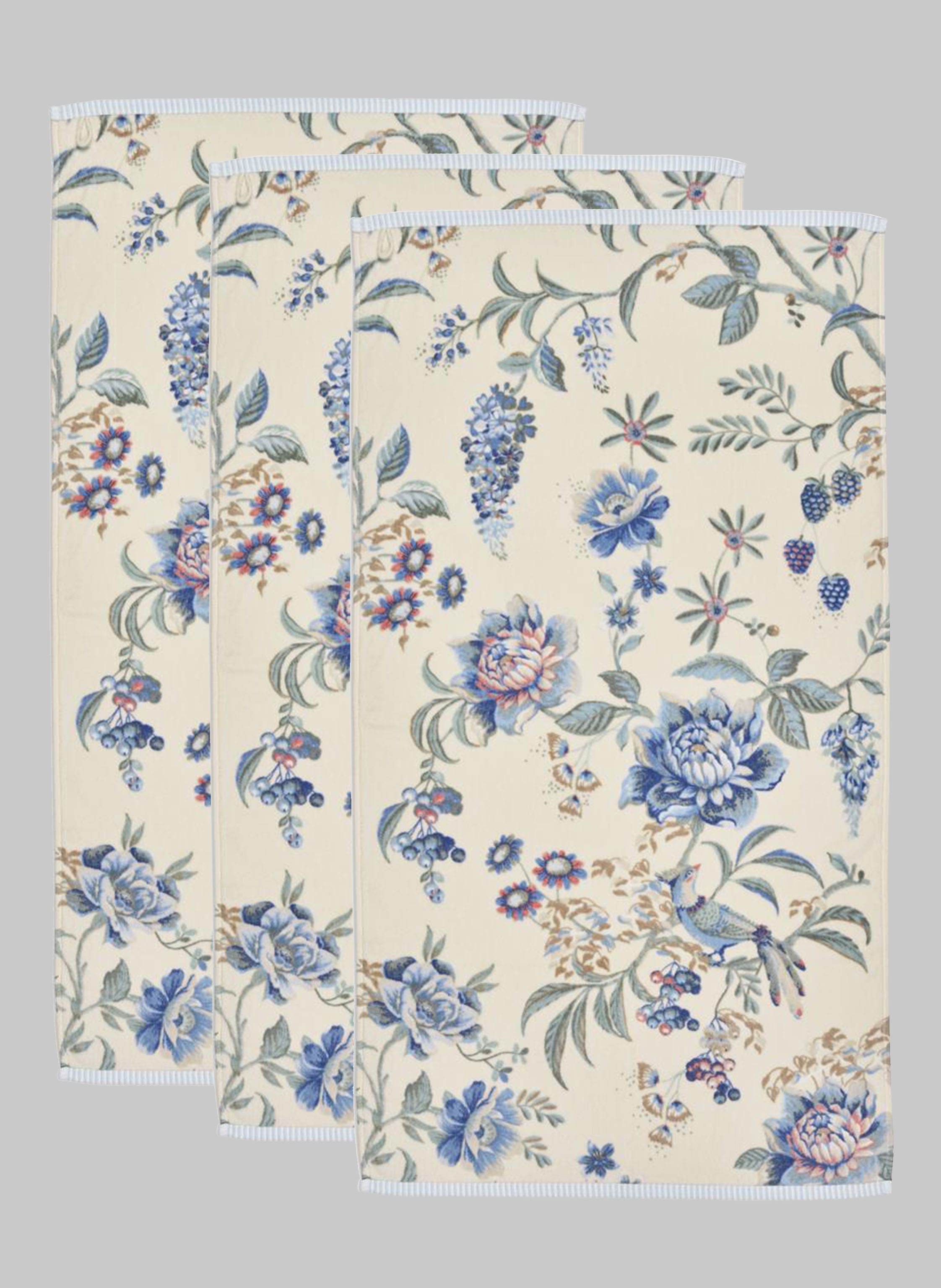 PiP Studio Handtuch Set Pip Studio, 3er Set Handtücher, Secret Garden, 55 x 100, (3er Set, 3-St)