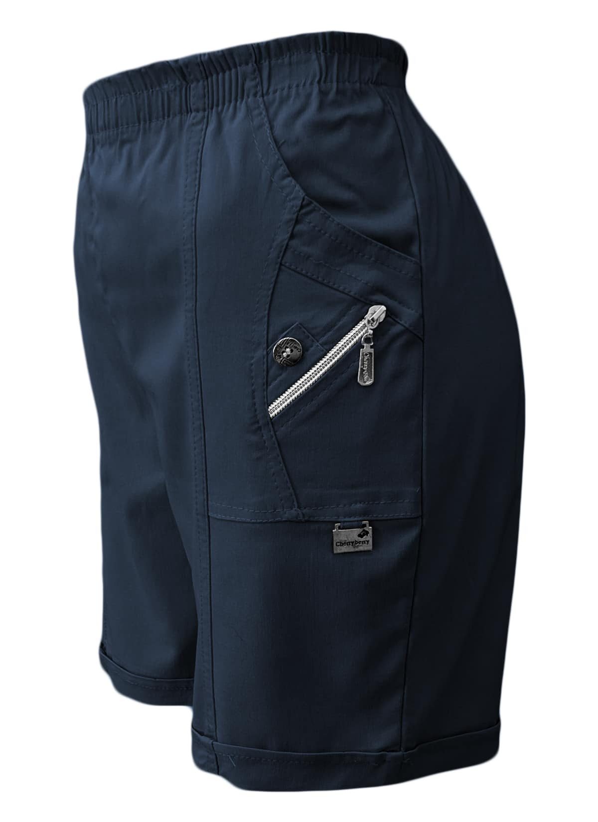 Cherry Berry Shorts Kurze Damen Sommerhose leichte Damen Shorts Strandshorts Größe 38/40 bis 52/54, Stretchbund