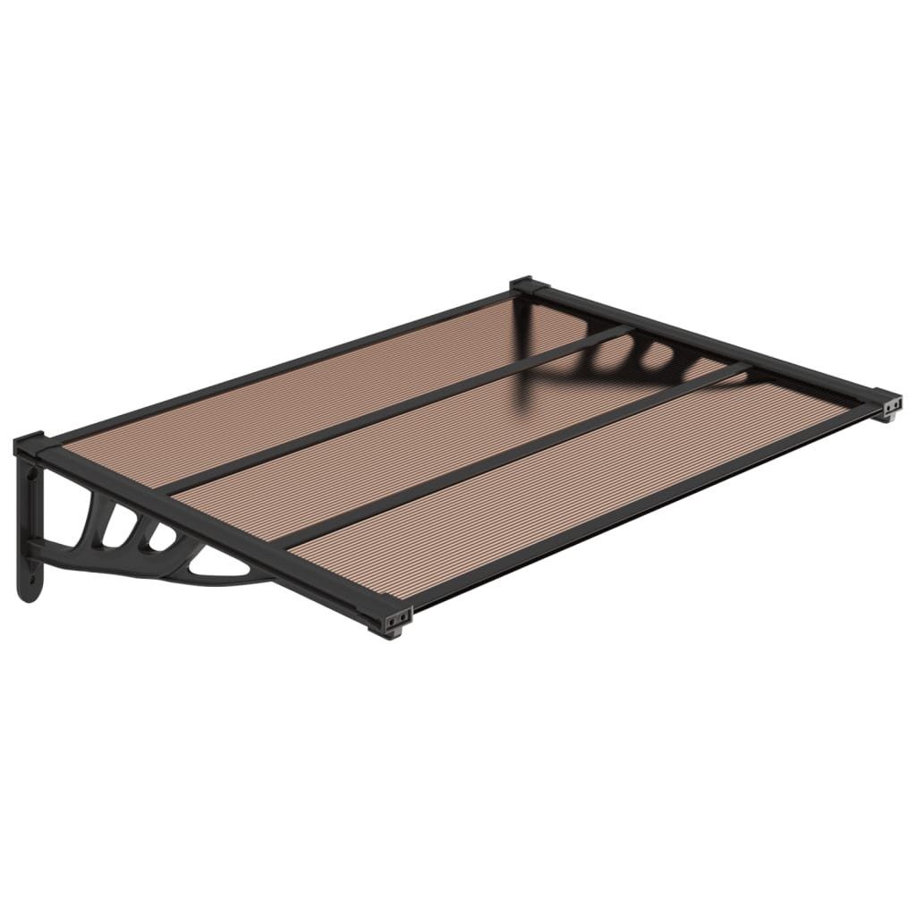vidaXL Vordach 122 x 90 cm Türvordach Schwarz 122x90 cm Polycarbonat