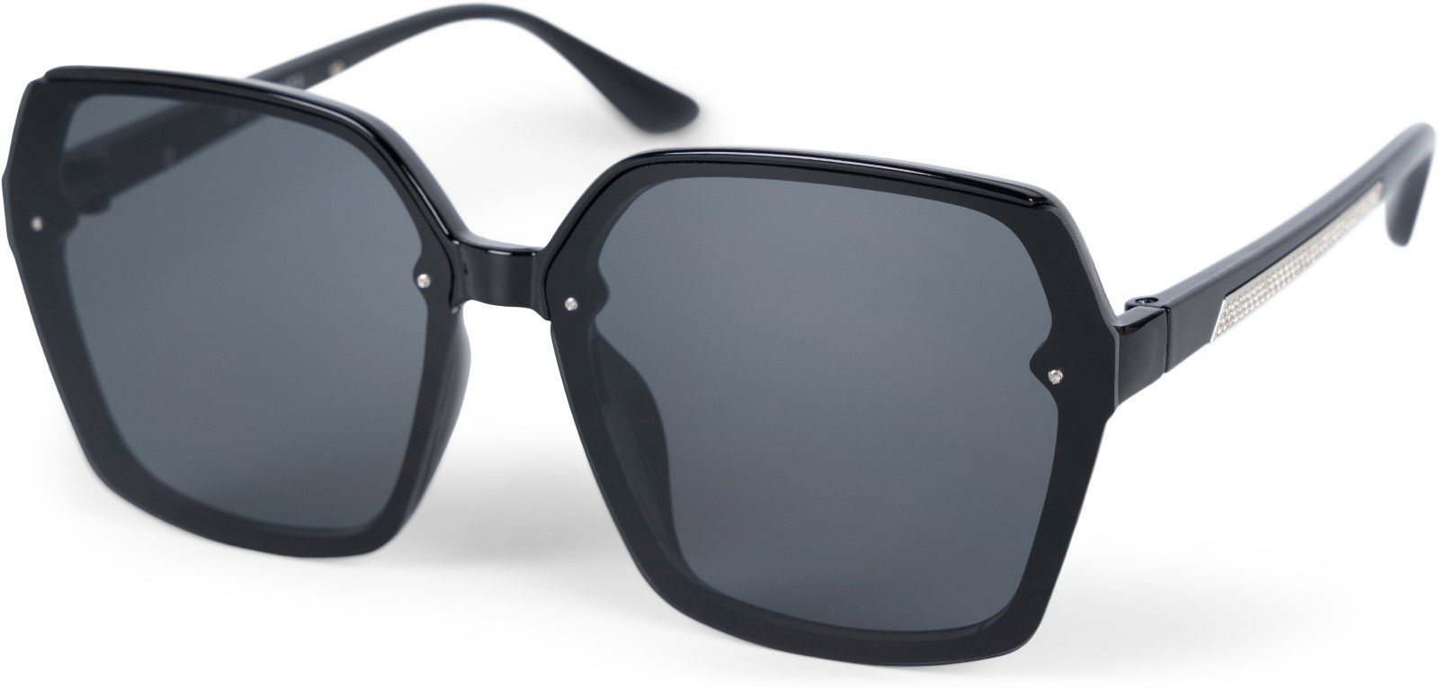 styleBREAKER Sonnenbrille (1-St) Getönt Gestell Schwarz / Glas Grau getönt