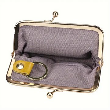 RefinedFlare Bauchtasche Exquisite Leder Münztaschen für Frauen (kleine Abendtasche mit Kussverschluss), kleine Abendtasche mit Kussverschluss