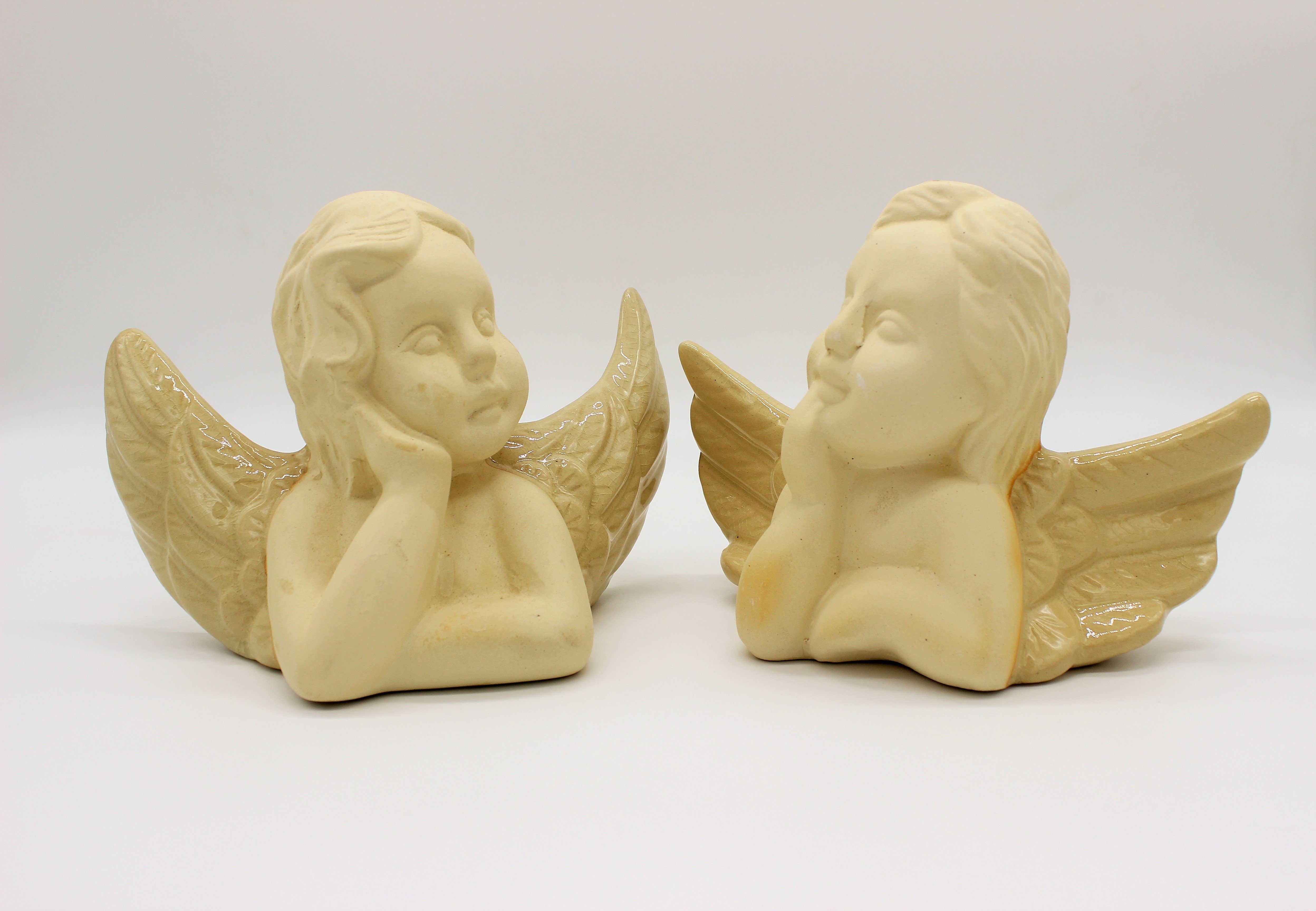 JOKA international Keramikbürste Engelsbüste, 2er Set, 2-tlg., Terrakotta