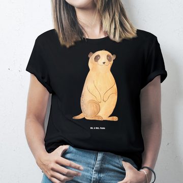 Mr. & Mrs. Panda T-Shirt Erdmännchen - Schwarz - Geschenk, Traveling, Frauen, Party, Afrika, W (1-tlg)