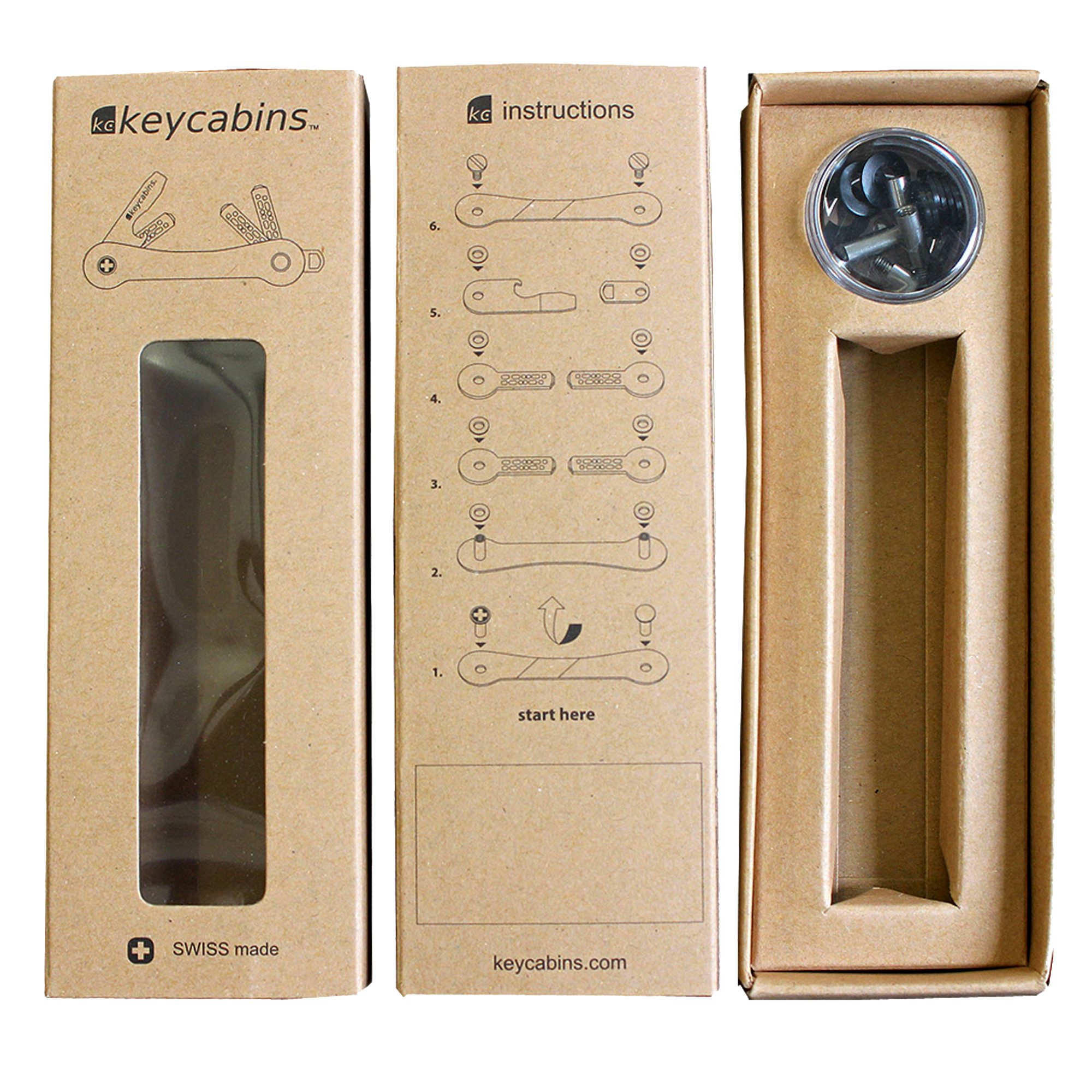 keycabins Schlüsselanhänger Carbon, SWISS Made