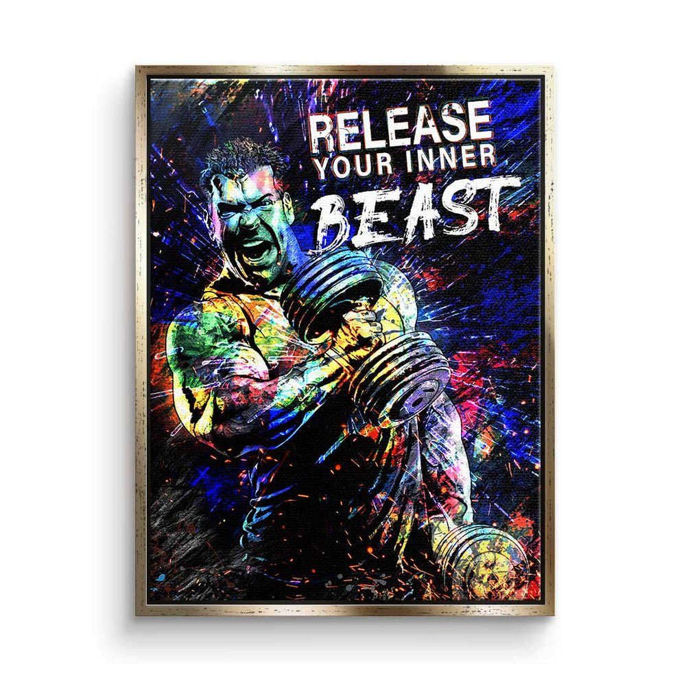 Release Motivation Train Leinwandbild - Beast DOTCOMCANVAS® Leinwandbild, ohne inner Premium Rahmen - - your