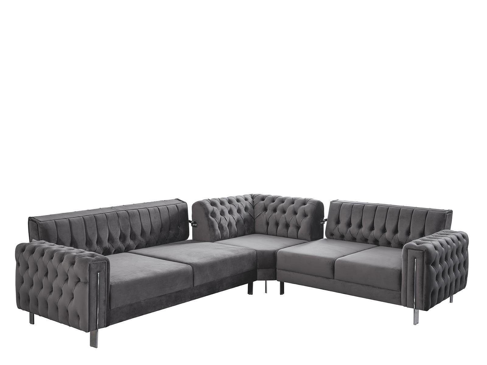 JVmoebel Chesterfield-Sofa, Multifunktion Chesterfield Couch Ecksofa Sofa Möbel Wohnzimmer Sofas | Chesterfield-Sofas