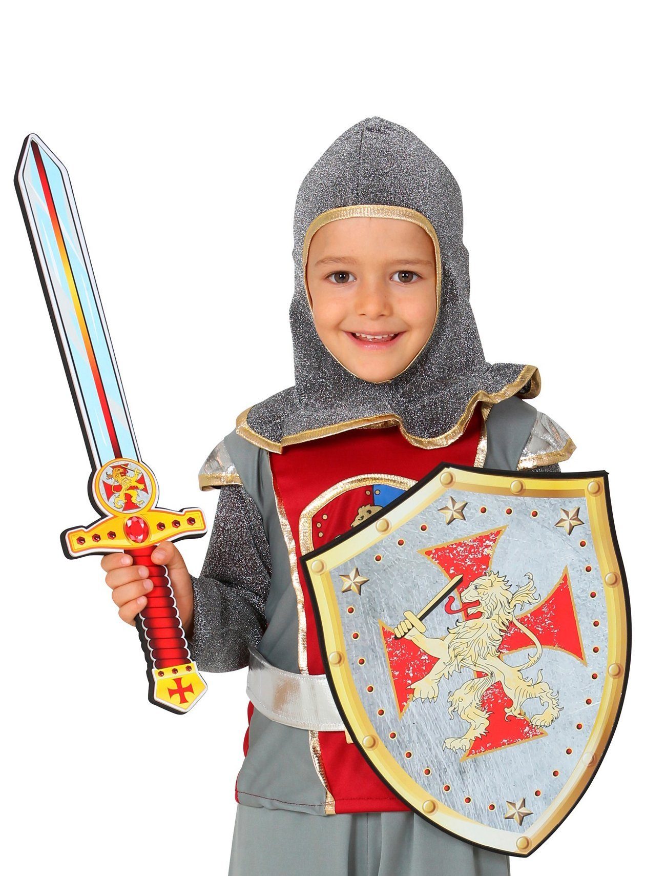 Widdmann Kostüm Kreuzritter Schwert & Schild, Die richtige Bewaffnung für edle Ritter!