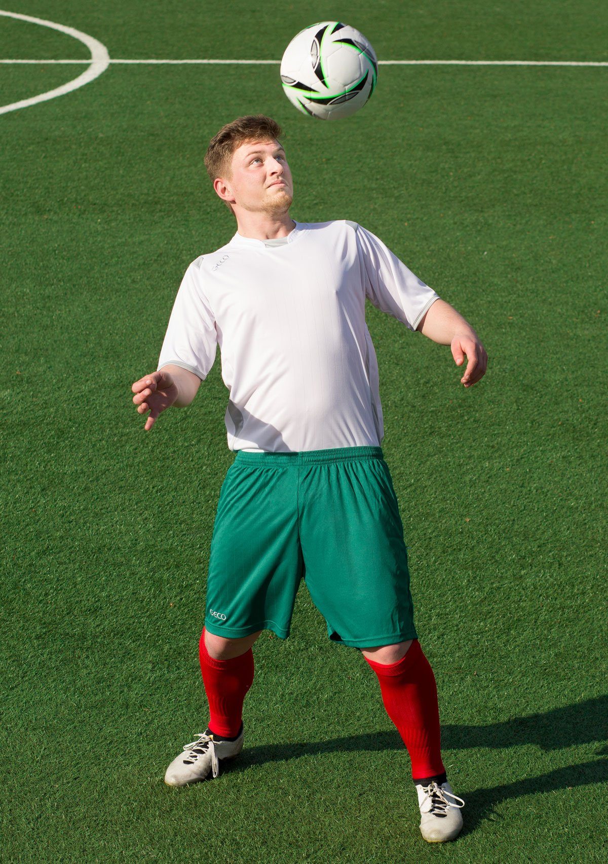 Mesh zweifarbig Sportswear Levante Fußball navy/weiß kurzarm Fußballtrikot Geco seitliche Trikot Fußballtrikot Geco Einsätze