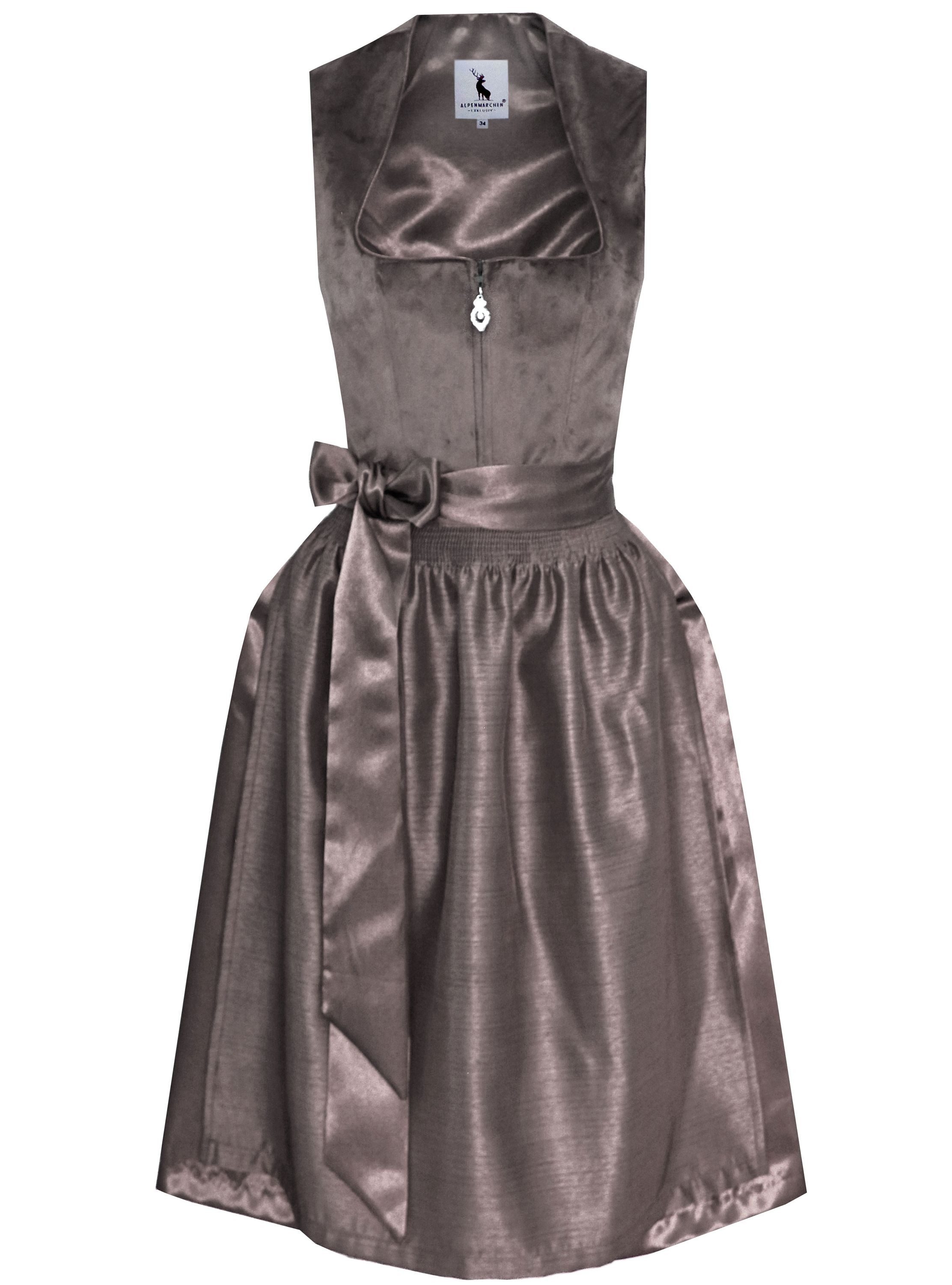 Alpenmärchen Dirndl Dirndl Karolina in grau - ALM1011 günstig online kaufen