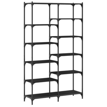 furnicato Bücherregal Schwarz 100x32x170 cm Holzwerkstoff und Eisen