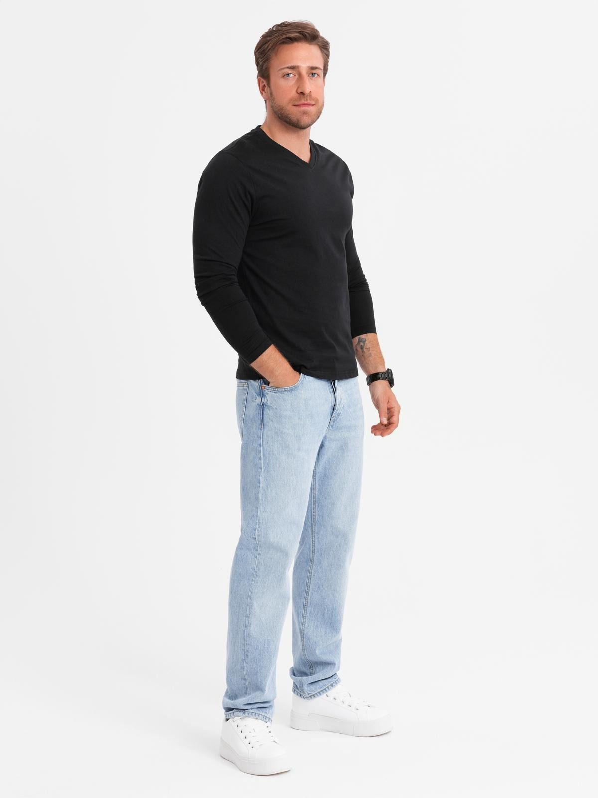 OMBRE Longsleeve Longsleeve für Herren mit V-Ausschnitt.