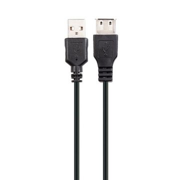 Schwaiger USB 2.0 Anschlussset (7-teilig) USB-Adapter, USB Verlängerungskabel, 1,5m, Adapter, USB 2.0 Buchse Stecker, schwarz