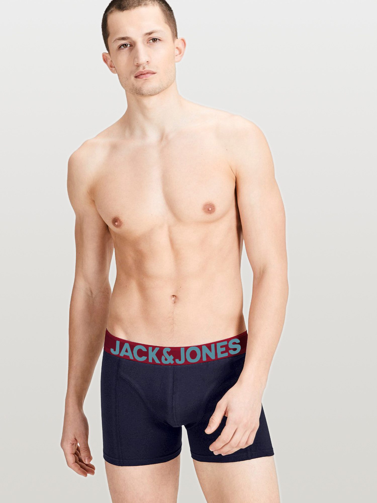 Jack & Jones Boxershorts Solid (5-St., 5er Pack) gute Passform durch elastische Baumwollqualität