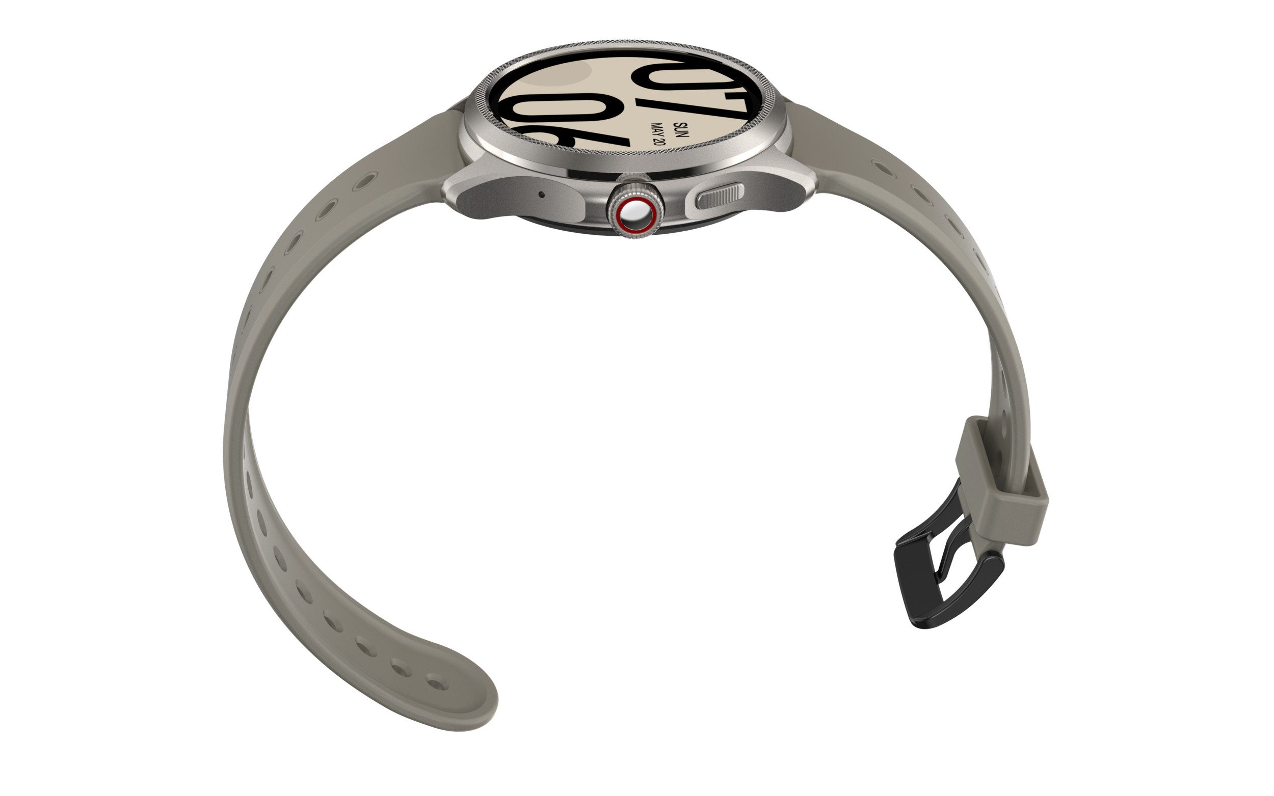 mobvoi Mobvoi TicWatch Pro 5 GPS Sandstein Smartwatch (Wear OS 3.0)