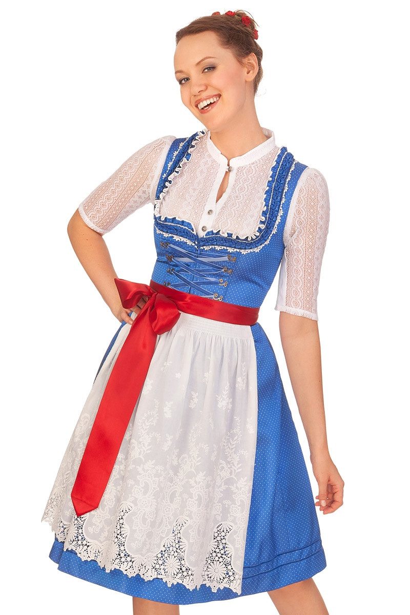 Krüger Madl Dirndl Midi Dirndl 2tlg. - CHEYENNE - blau