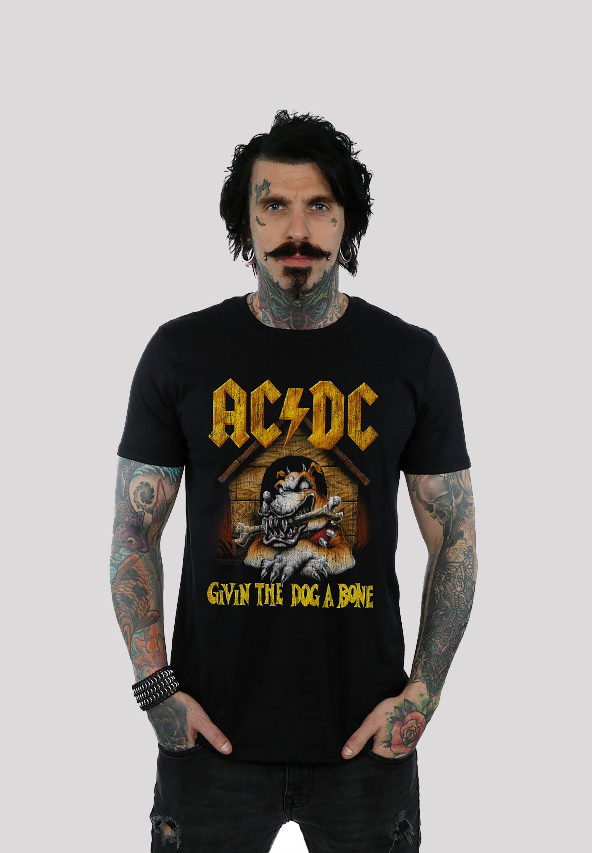 Herren Shirts F4NT4STIC T-Shirt ACDC Givin The Dog A Bone - Premium Rock Metal Musik Band Fan Merch für Kinder Damen & Herren
