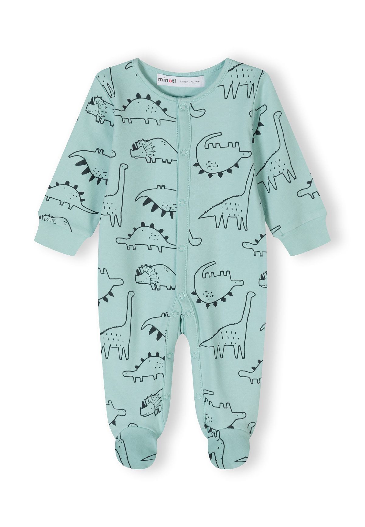 MINOTI Schlafoverall Schlafnzüge mit Print, für Jungen (2-er Pack) Druckknöpfe im Schritt