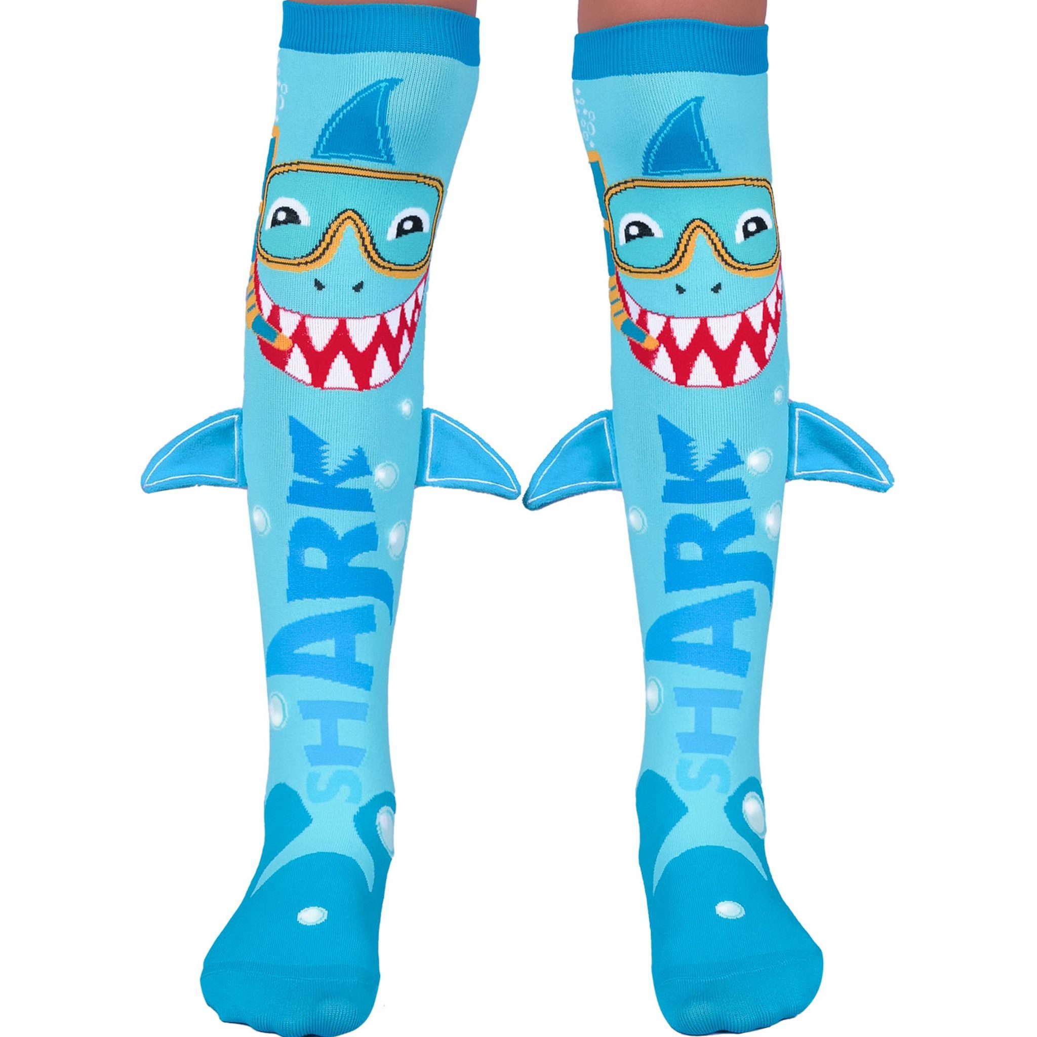 Heinrich Bauer Socken Hai-Socken mit 3D-Flossen für Kinder und Erwachsene