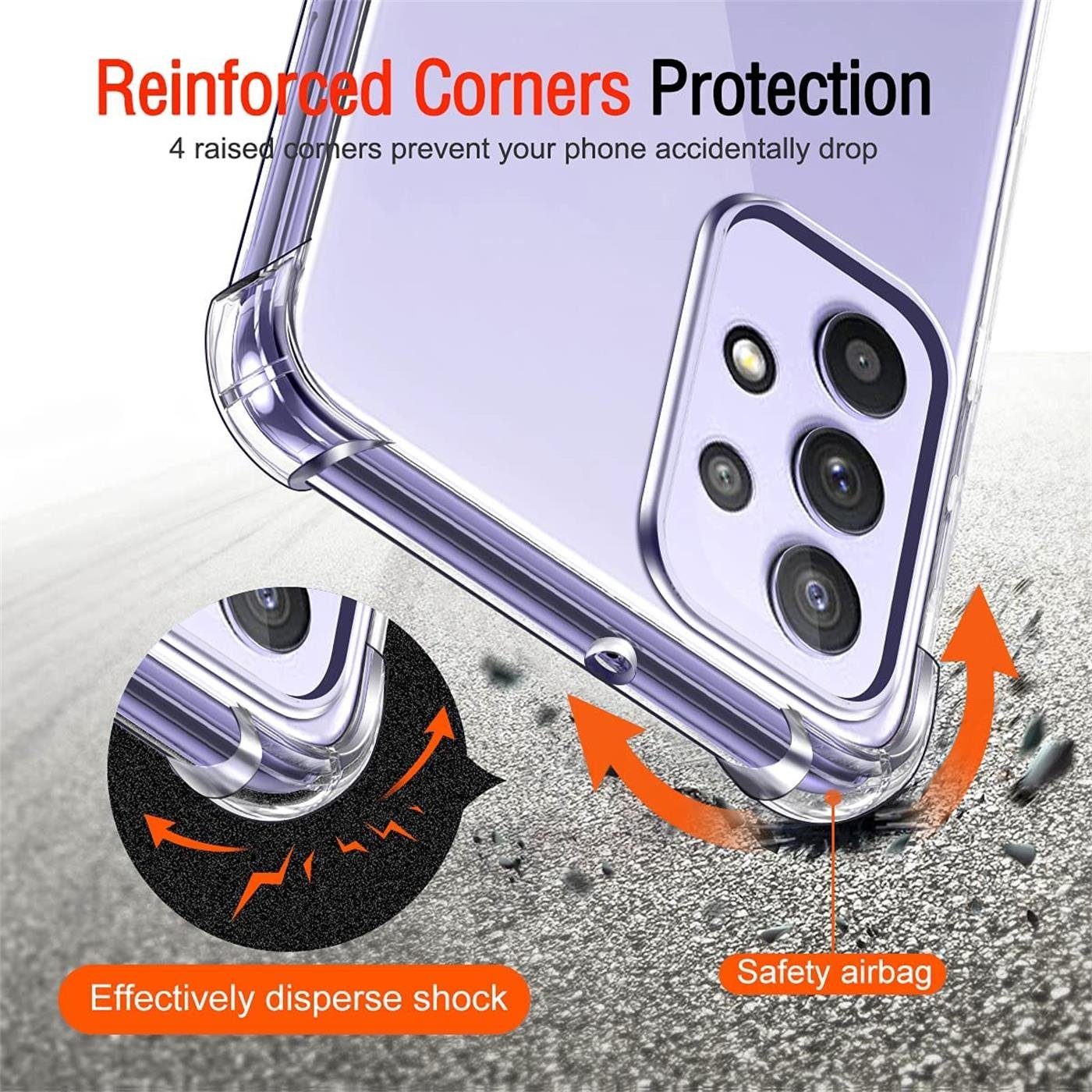 CoolGadget Handyhülle Anti Shock Rugged Case für Samsung Galaxy A52 4G/5G / A52s 5G 6,5 Zoll, Slim Cover mit Kantenschutz Schutzhülle für Samsung A52 4G/5G Hüll – Bild 5 von 5