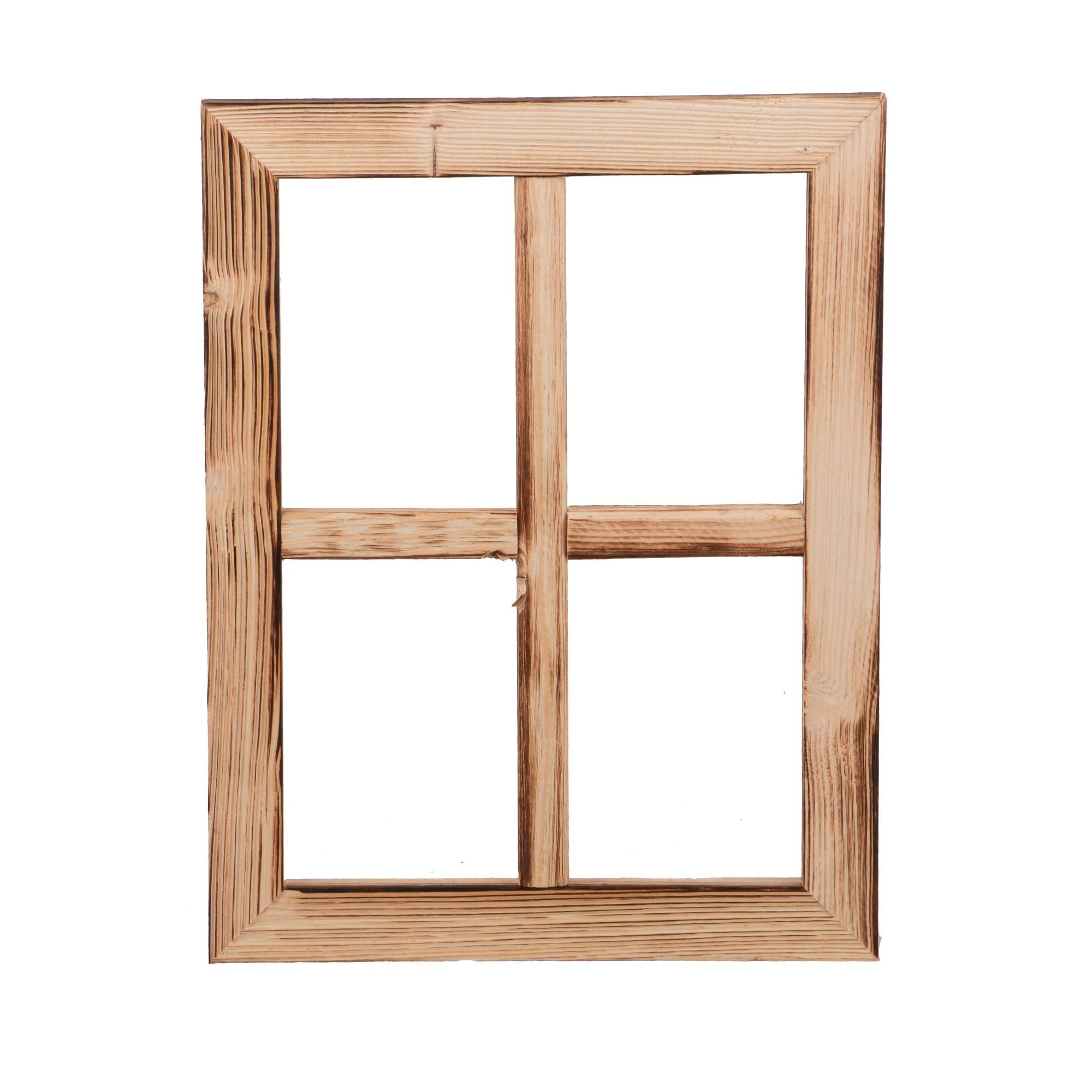 Wanddekoobjekt Holzfenster Dekoration Altholz