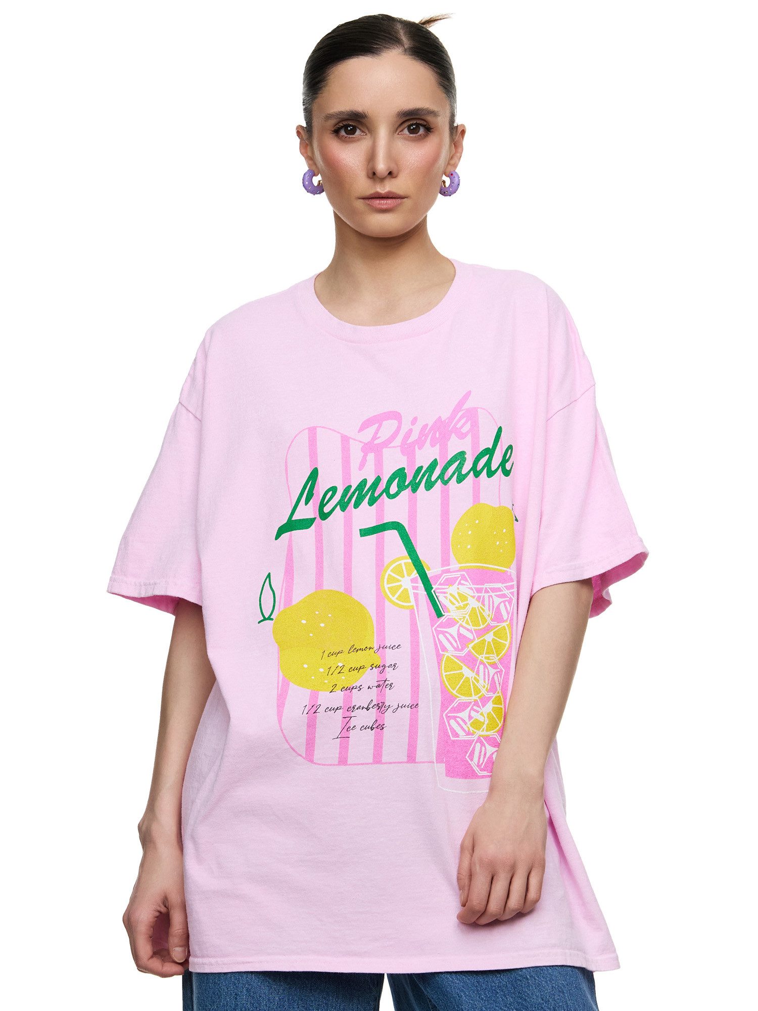 Worldclassca T-Shirt Worldclassca Oversized Print PINK günstig online kaufen