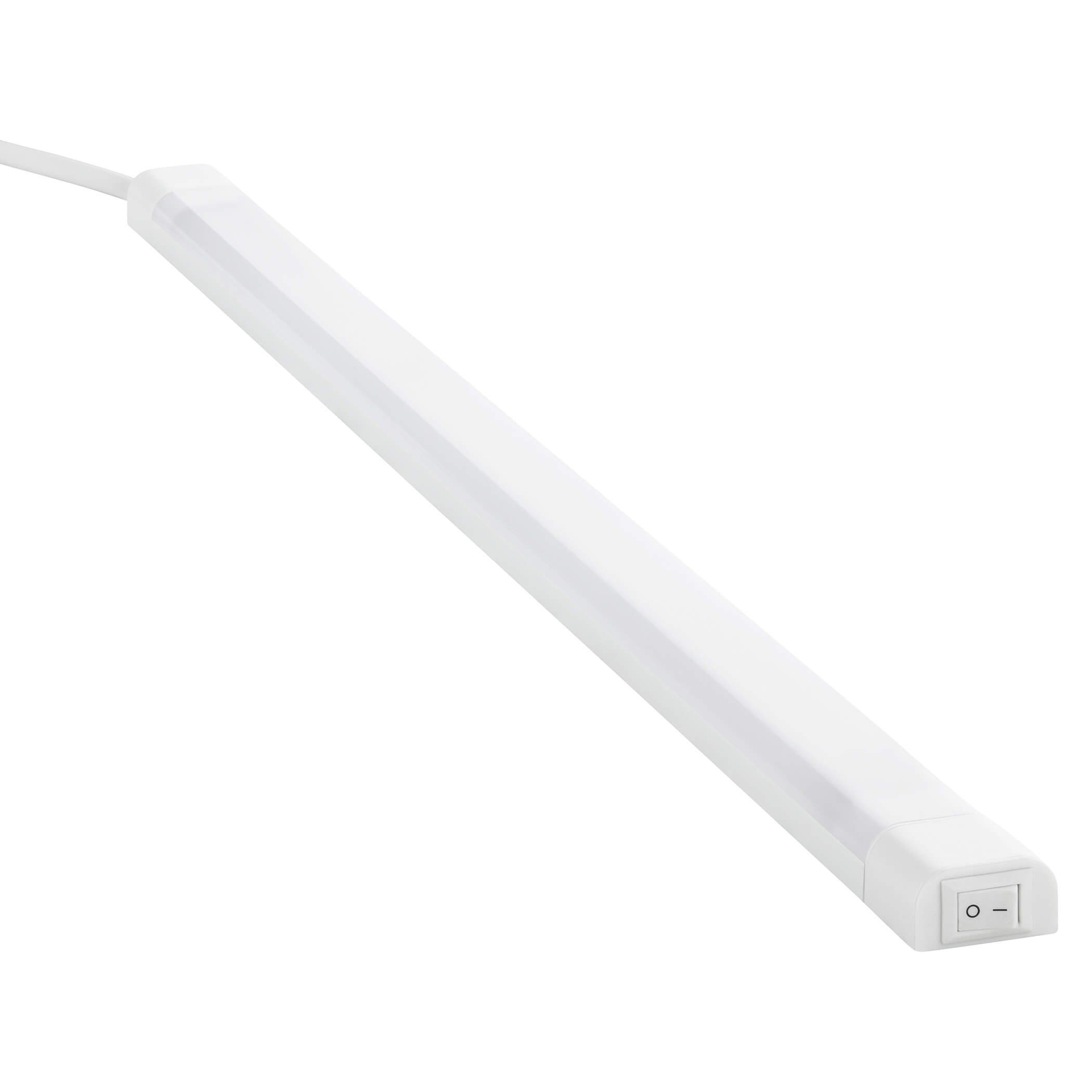 SEBSON Aufbauleuchte LED Unterbauleuchte 50cm, 8W, 700lm, neutralweiß, Stecker & Schalter