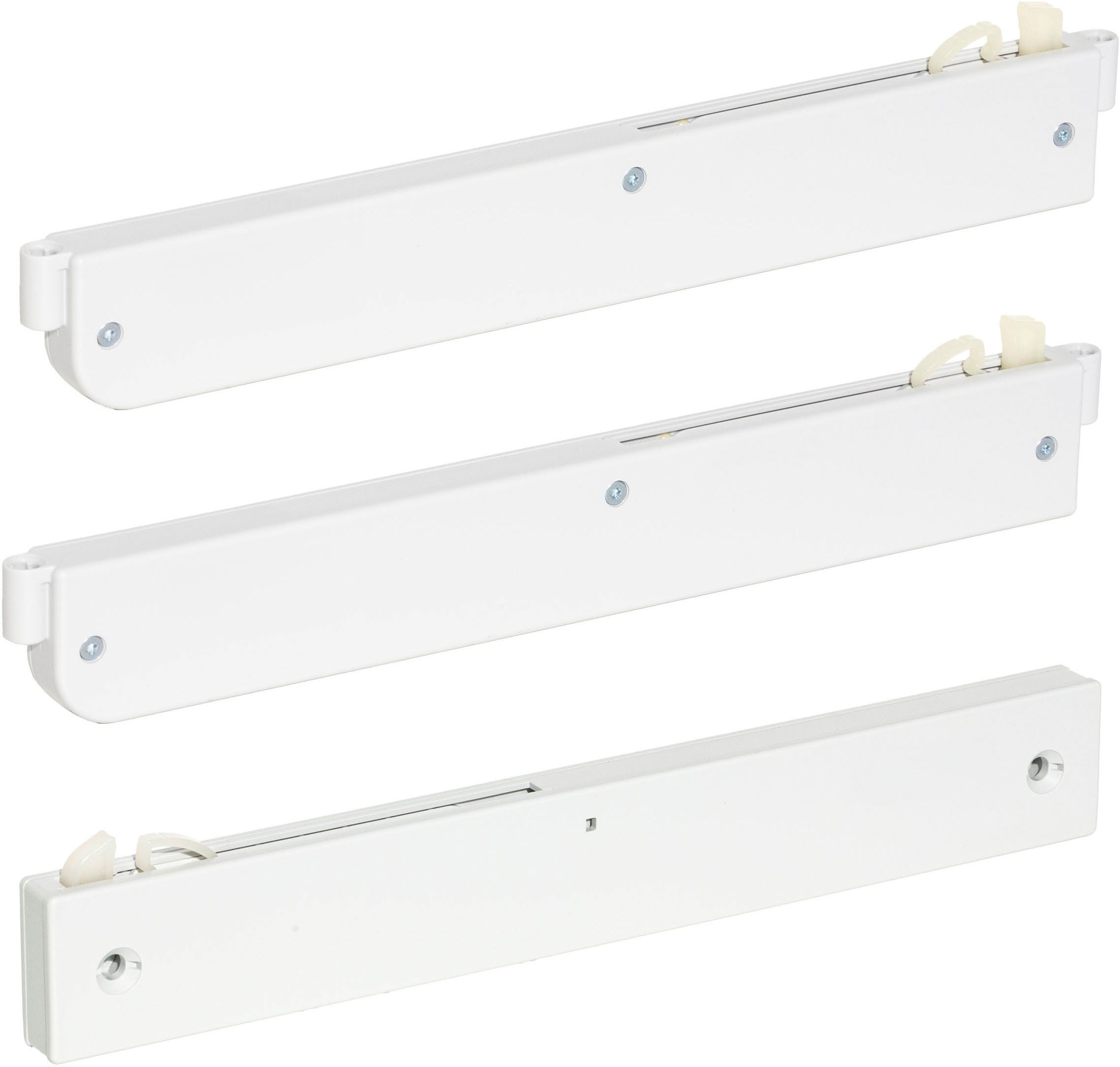 rauch Schwebetürselbsteinzug Soft-Close Zubehör Kleiderschrank Türdämpfer, 3er-Set für 4-türige Synchron-Schwebetürenschränke Breite 316 cm