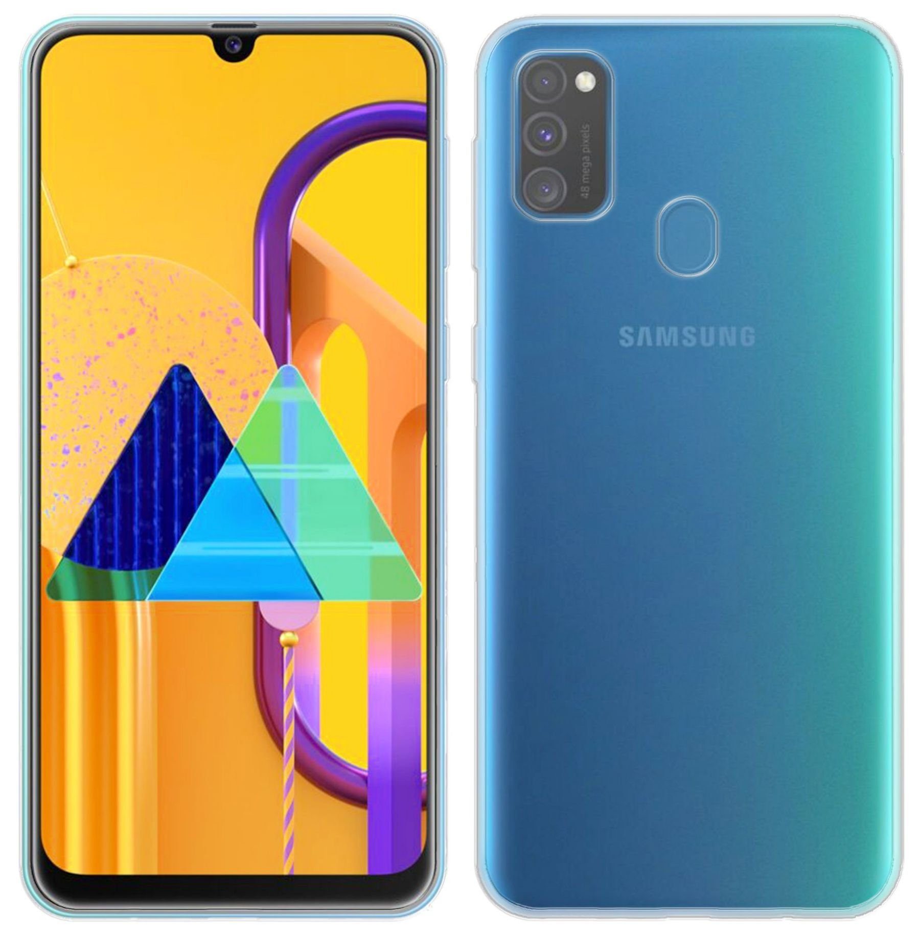 cofi1453 Handyhülle Silikon Hülle Basic für Samsung Galaxy M21, Case Cover Schutzhülle Bumper