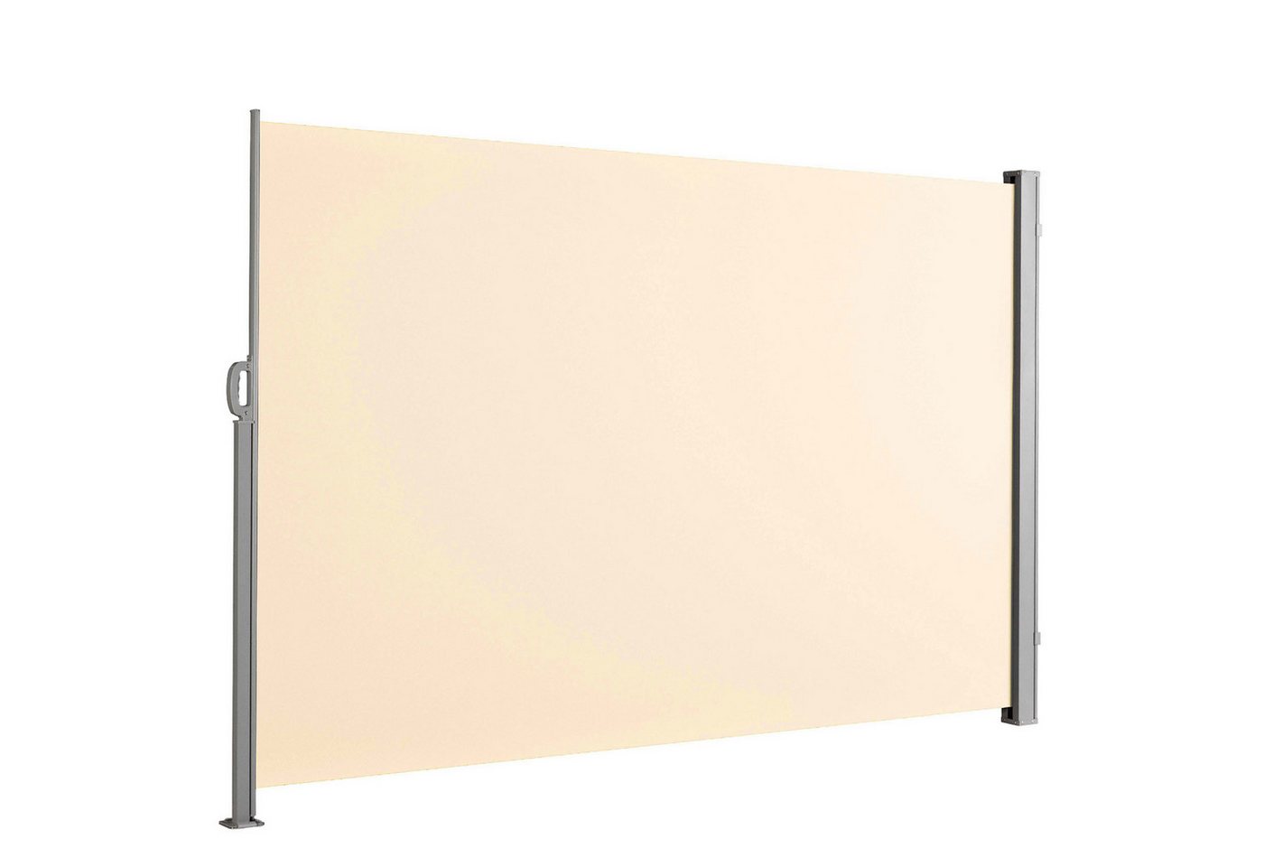 Floordirekt Seitenmarkise aus Aluminium Sichtschutz & Sonnenschutz für Balkon, Terrasse & Garten (140x300 cm) UV-beständig, hohe Stabilität, witterungsbeständig, Bodenbefestigung