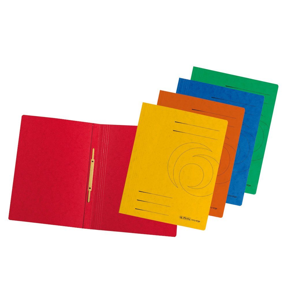 Hefter 10 Herlitz Karton Schnellhefter / DIN A4 / 5 verschiedene Farben