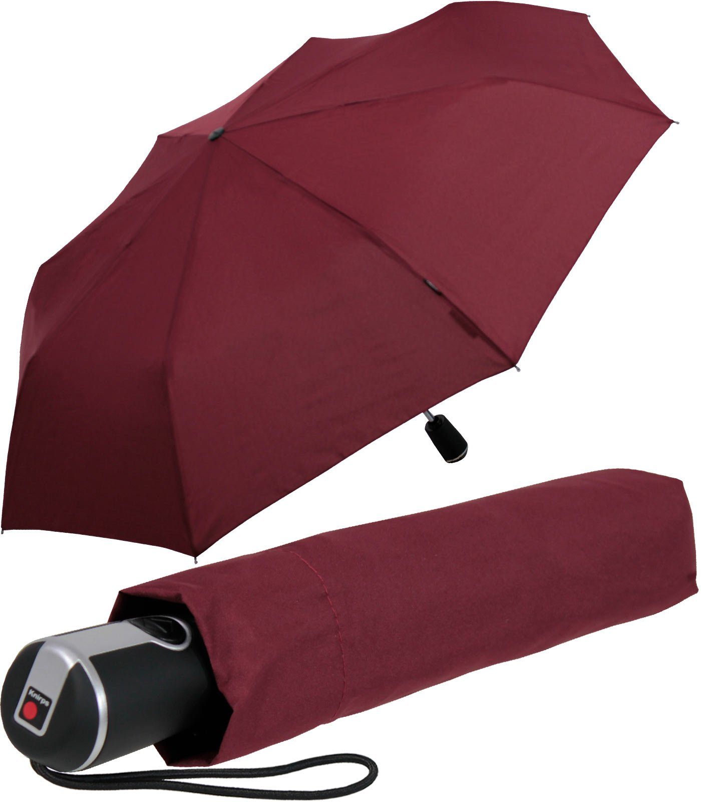 Knirps® Taschenregenschirm Large Duomatic mit Auf-Zu-Automatik, der große, stabile Begleiter bordeaux