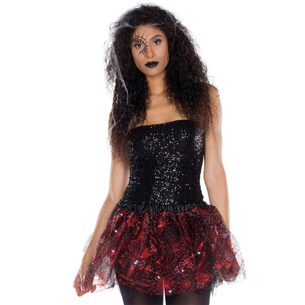 Party x People Kostüm Spinnenkostüm Monster Hexe Vampir Halloween Horror Gruselspinne Damen