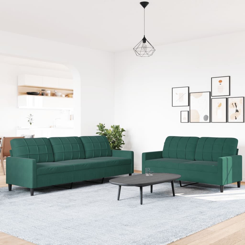 vidaXL Sofa 2-tlg. Sofagarnitur mit Kissen günstig online kaufen
