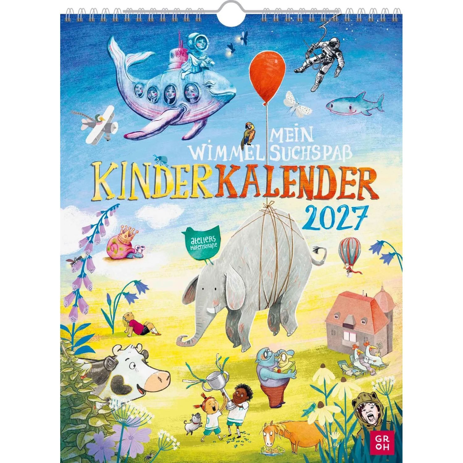 groh Verlag Wandkalender Wandkalender 2027: Mein Wimmel-Suchspaß Kinderkalender