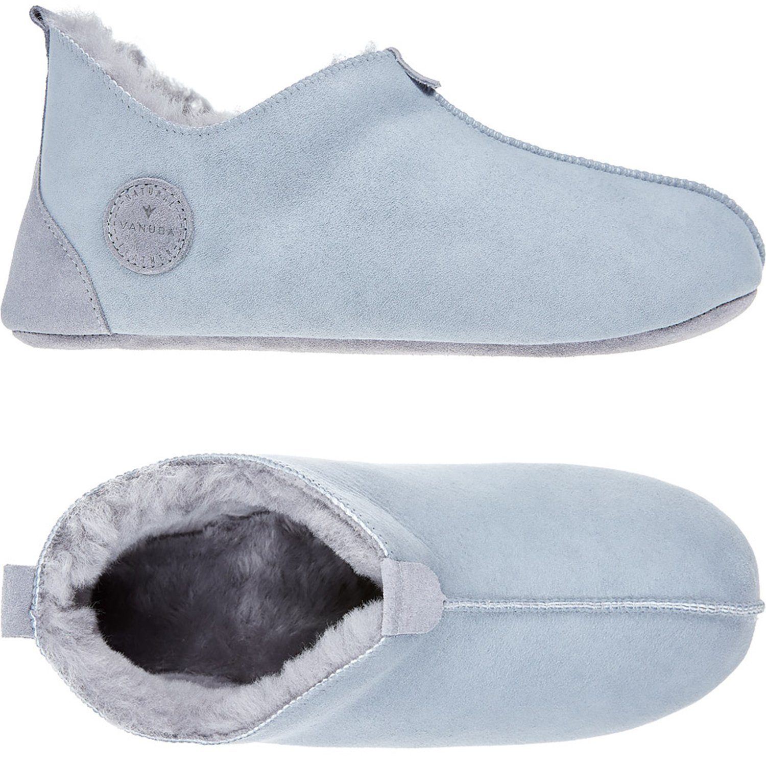 Vanuba OXFORD Herren Hausschuh Echtleder Hüttenschuhe/Winter-Hausschuhe/Gefüttert