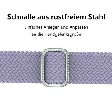 GelldG Uhrenarmband Geflochtenes Armband Kompatibel mit Apple Watch, Nylon Armband