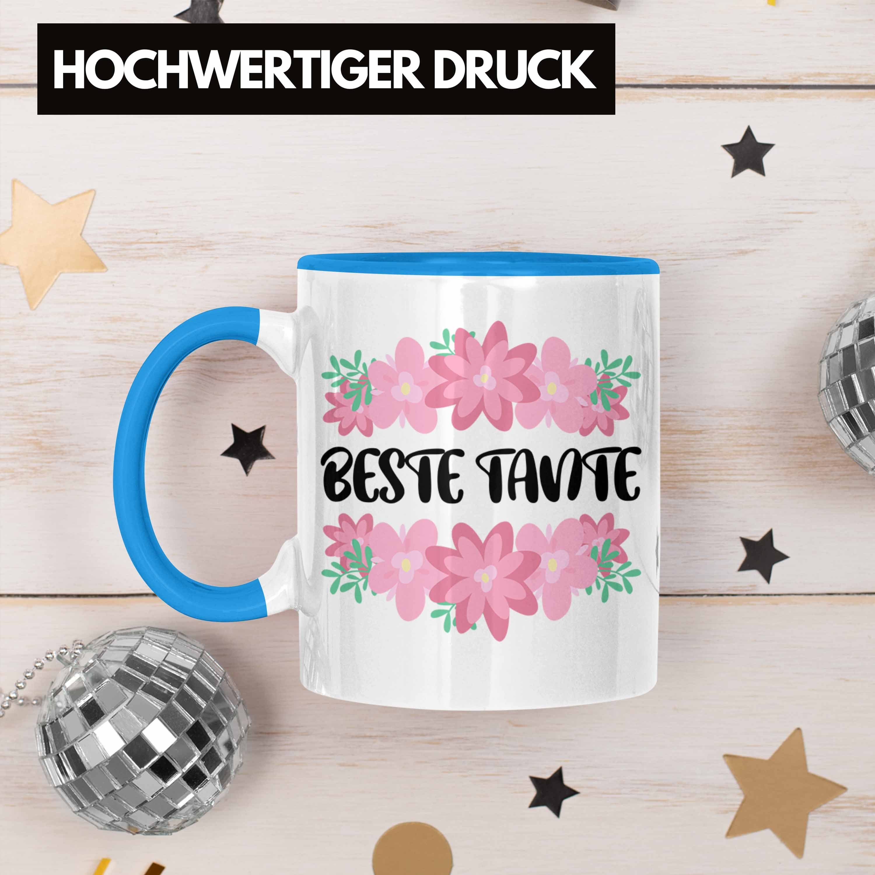 Beste Tasse Lustig Tasse Geschenkidee Lieblingstante Geschenk Tante - Spruch - Blau Trendation Beste Kaffeetasse Tante Trendation -